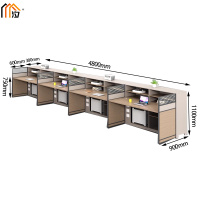 汐 屏风办公桌 四人位张