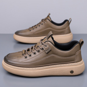 男鞋新款男士休闲皮鞋男潮流复古户外高档开车鞋韩版时尚板鞋