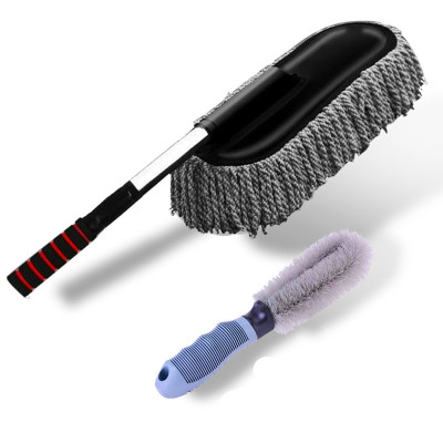汽车用品长柄伸缩擦车拖把蜡拖 洗车除尘工具扫灰掸子扫雪蜡刷子
