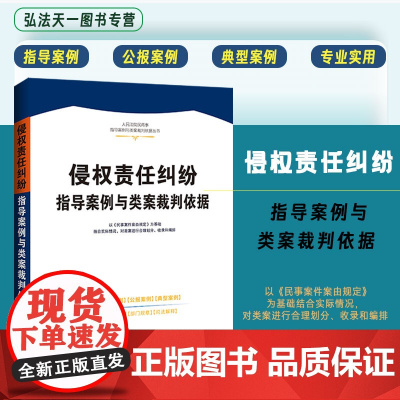 正版 侵权责任纠纷指导案例与类案裁判依据 人民法院民商事指导案例与类案裁判依据 中国法制出版社 978752163632