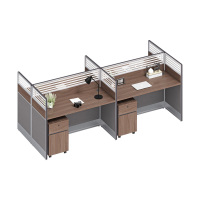 科朔 办公桌职员桌 员工桌 板式屏风桌 四人位 KS-06L3038