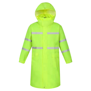 防暴雨保安劳保物业雨衣长款全身连体男反光双层防水加厚外套雨衣
