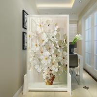 BONJEAN简约欧式实木手绘屏风隔断客厅时尚简约玄关卧室风水座屏半透屏风