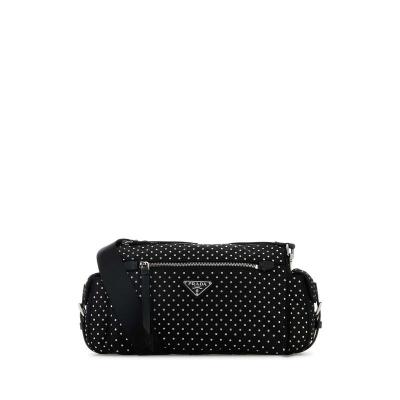 普拉达(PRADA)女士复古单肩包防水耐用尼龙材质休闲手提斜挎包日