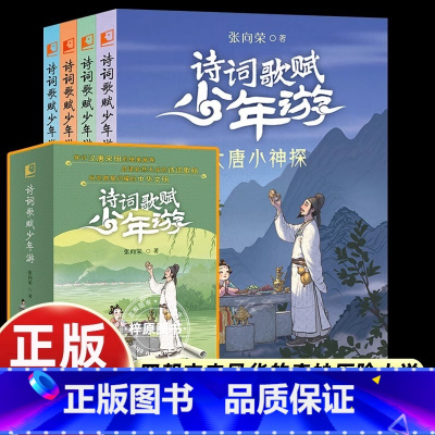 [4册盒装]诗词歌赋少年游 [正版]全套4册张向荣著诗词歌赋少年游汉代诗赋唐诗宋词明代小说国学经典古诗文传统文化知识小学