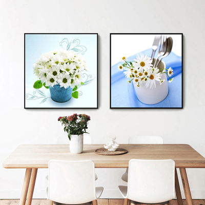 舒厅餐厅装饰画现代简约饭厅挂画歺厅厨房墙画创意酒杯水果壁画客厅画款7（60*60cm）