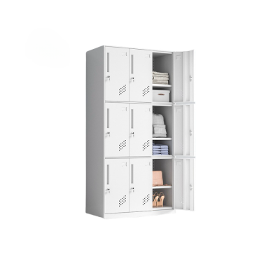 金佑莱更衣柜宿舍储物柜铁皮柜子玻璃文件柜资料柜凭证柜带工具柜 个(九门带隔板)