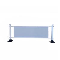 迅迈 广告板1.2*3m 1个底座+1根立柱+1片护栏 市政护栏道路交通隔离围栏公路人行道栅栏防撞栏杆城市安全隔离带