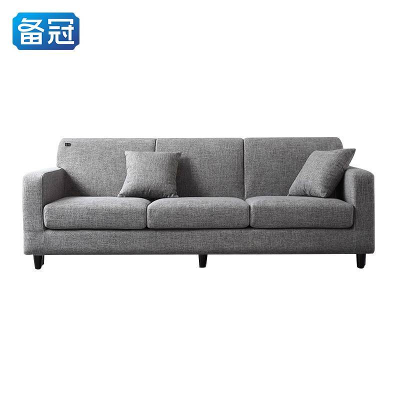 备冠 沙发 三人位灰色麻布190*83*79cm 张