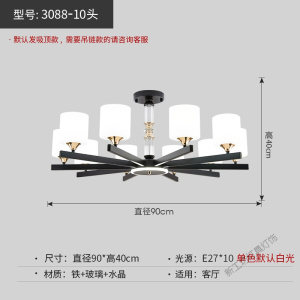 苏宁放心购 北欧客厅吊灯2020年新款现代简约大气家用套餐厅子母轻奢风格灯具