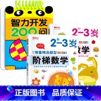 3册:智力开发 + 阶梯数学上下[2-3岁] [正版]2-3岁宝宝书籍益智早教启蒙认知早教两岁半三岁智力开发问答题卡20