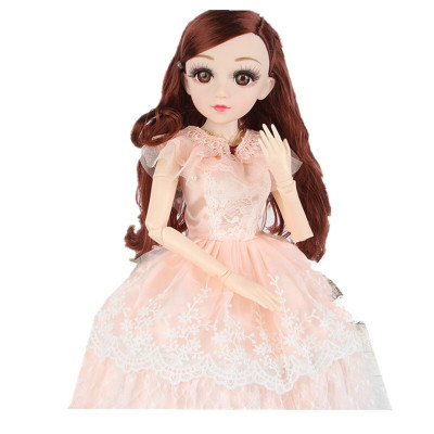 会说话会唱歌巴比洋娃娃60厘米套装智能女孩关节换装公主玩具单个礼盒装橙可公主音乐版60厘米+礼包礼盒+礼服皮鞋