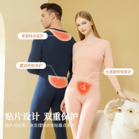 CeenBulled盒装羊绒蚕丝保暖内衣女士德绒抑菌恒温双面磨毛新款秋衣秋裤套装_302
