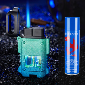 焦点防风打火机充气个性创意男透明发光高颜值超耐用火机送男友潮