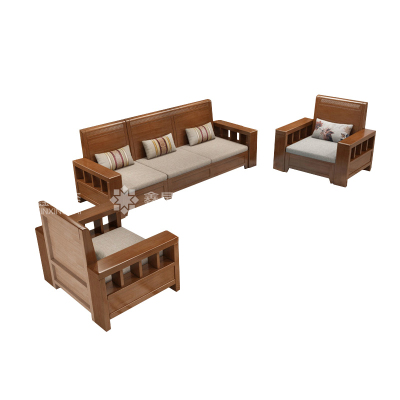 鑫星奈XXN4031209 实木沙发组合简约冬夏两用客厅沙发 1+1+3