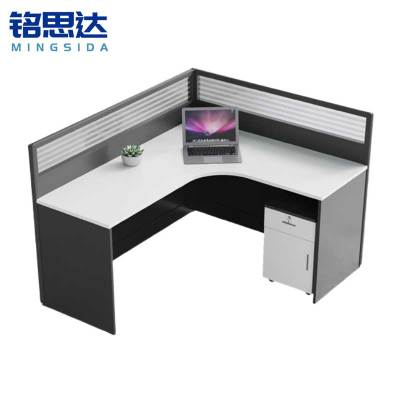 铭思达屏风工位L型单人位含柜套