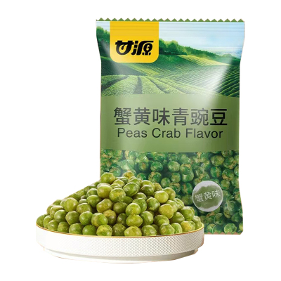 甘源蟹黄味青豌豆285g 袋装坚果炒货喜事喜宴休闲小吃 休闲小零食