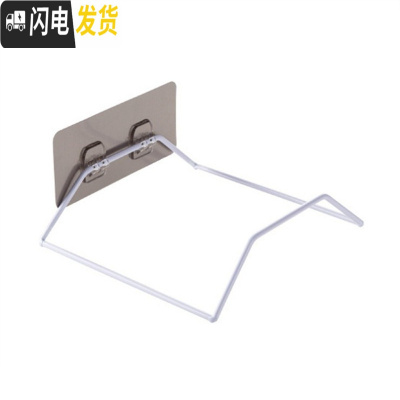 三维工匠铁艺脸盆架浴室收纳架免打孔挂架壁挂浴室强力挂钩厨房粘钩置物架 白色