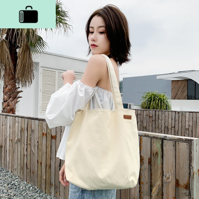 单肩帆布包女学生韩版ins包包日系文艺简约大容量小清新手提布袋NEW LAKE女士单肩包