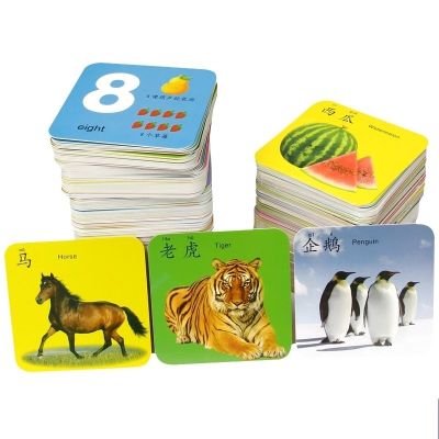 里伍婴幼儿童撕不烂早教卡片0-3岁宝宝玩具启蒙益智看图学习识字卡片