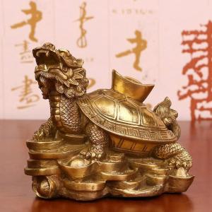 美帮汇铜龙龟摆件元宝神兽龙龟兴财摆件家居装饰品摆件