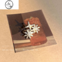 JiMi韩国闪钻星芒耳夹女无耳洞耳环2023年新款潮气质耳骨夹耳饰高级感