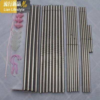 三维工匠加粗三开宫廷不锈钢落地蚊帐支架杆1.2米1.5m1.8双人床家用