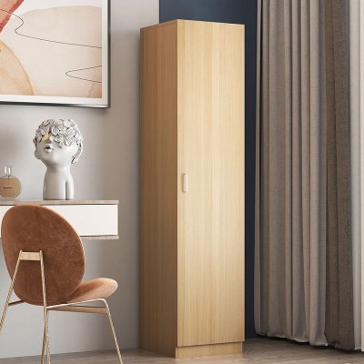 臻远 ZY-MZYG-1 简约木质小型单开门衣柜 浅胡桃A款单门