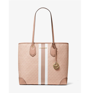 迈克·科尔斯(MICHAEL KORS) 女包新款 Eva系列 大号徽标条纹托特包女士手提包斜挎包 日常时尚 出勤百搭