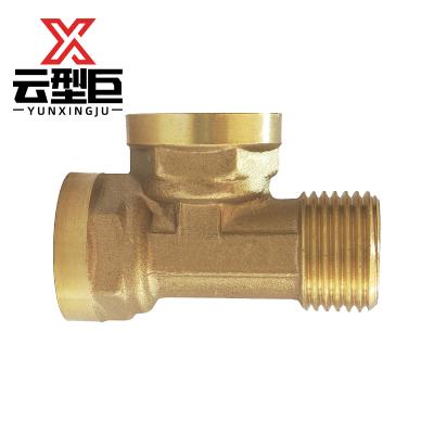 云型巨 铜三通 内内外 铜管件黄铜色管件 DN15 单位:个