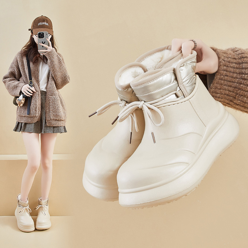 加绒高帮雪地靴女冬季新款学生ins韩版保暖休闲鞋增高_125