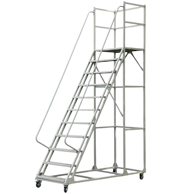 易企采 250CM登高梯 仓库可拆卸理货货架梯子可移动平台登高梯