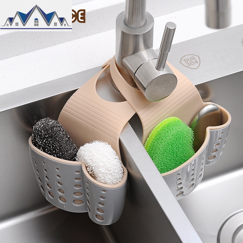 创意水沥水篮挂篮收纳架多用厨房用具用品置物架水池水龙头挂袋 三维工匠