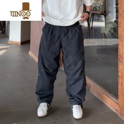 YANXUBBCN STORE褶皱速干运动裤男女美式宽松阔腿hihop休闲裤