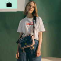 包包女2019新款潮学生韩版时尚百搭ins宽带单肩斜挎小方包NEW LAKE女斜挎包