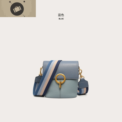 女包2020新款夏季时尚水桶包真皮单肩斜挎包百搭宽肩带小包包潮艾狄伊娃女斜挎包