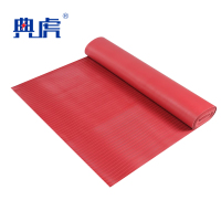 典虎 绝缘橡胶板 红色条纹8mm*1m*5m 卷