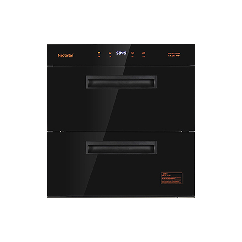 Haotaitai100L二星级消毒储物柜RTD100Z-X501烘干+高温消毒一键自动消毒上下独立分层 防开门保护