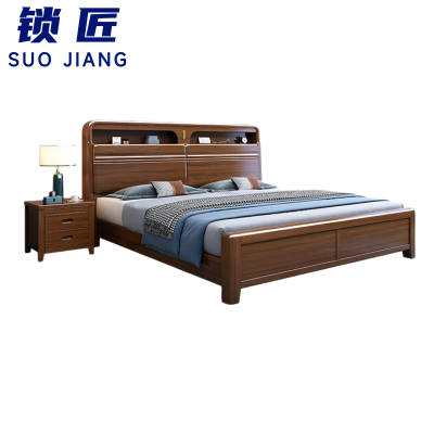 锁匠 简约木质床