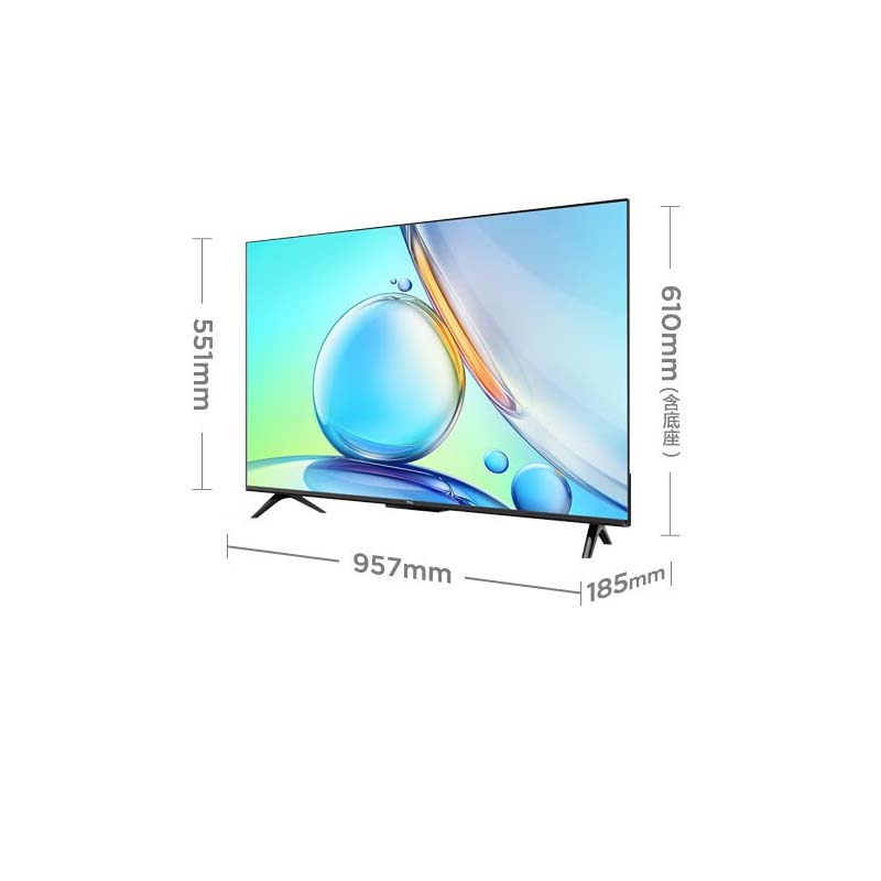 TCL 普通电视设备(电视机43S11 超高清(4k) 43 LED 有线+无线高清电视 黑色 0301000168&&