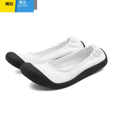 聚范老北京布鞋女瑜伽鞋一脚蹬跳操单鞋健身房休闲软底防滑舞蹈鞋
