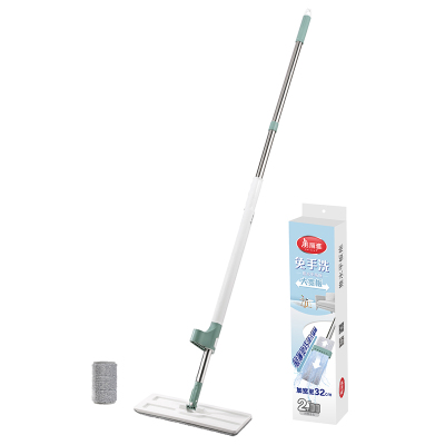 美丽雅不锈钢平板拖超细纤维拖把头国产强力去污设计