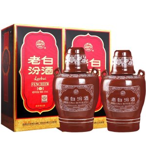 山西汾酒杏花村酒 老白汾10 53度475mL*2双支装 清香型白酒高度纯粮 送礼礼盒 老白汾十年