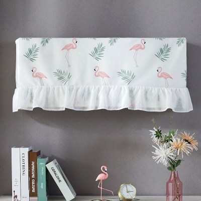 空调防尘罩 空调罩套 挂式开机不取挂机空调套简约防尘挡风帘 林中火烈鸟 1p(85cm以内)开机不取