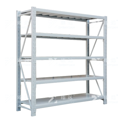 臻远 zy-hj-26 货架置物架仓储钢制中型主架五层高2.5米白色 200kg每层