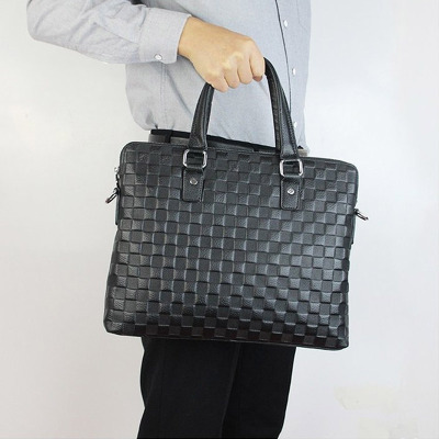 顺丰配送-公文包真皮男包单肩包斜挎包男士公文包包牛皮商务手提包出差休闲潮包GNB200347-1H