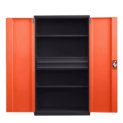 鑫升顺重型工具柜加厚物件工具储物柜工厂铁皮柜汽修厂零件收纳柜橘色四层二抽