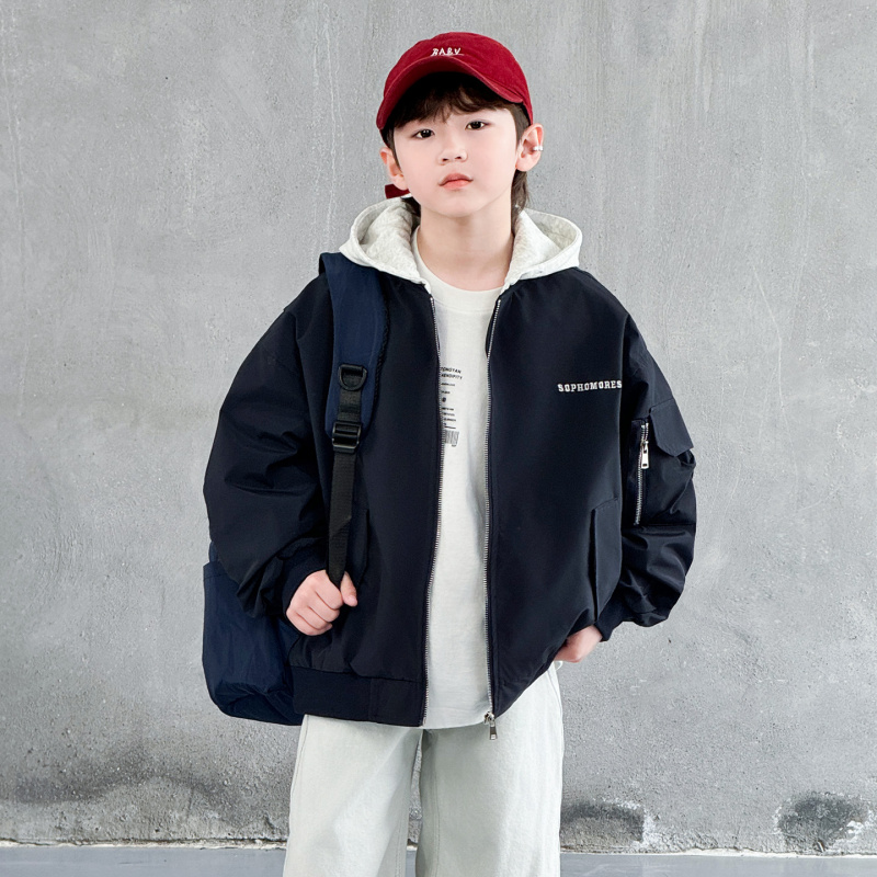 男童外套春秋款2026新款大儿童装痞帅炸街工装棒球服春装夹克上衣