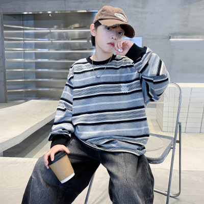 儿童装男童春装卫衣2026新款男孩春季衣服痞帅中大童春秋款打底衫