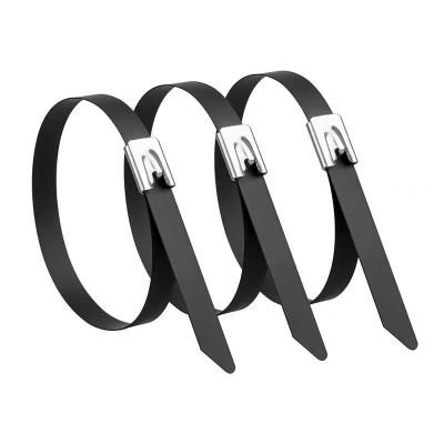 盛京联硕 不锈钢喷塑扎带 金属扎带8×1400mm根